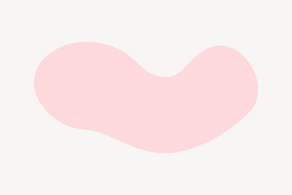 Pink blob shape, aesthetic collage element vector