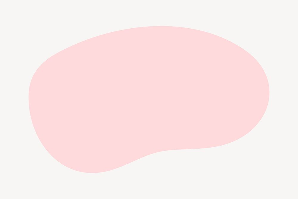 Pink oval shape, aesthetic collage element vector