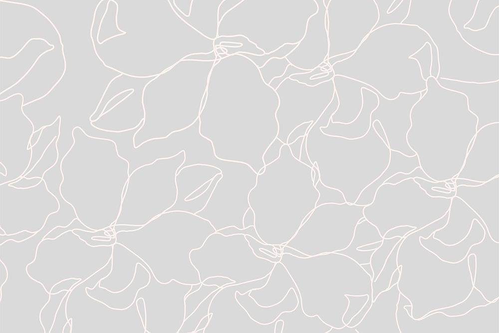 Rose petals pattern background, white aesthetic design vector