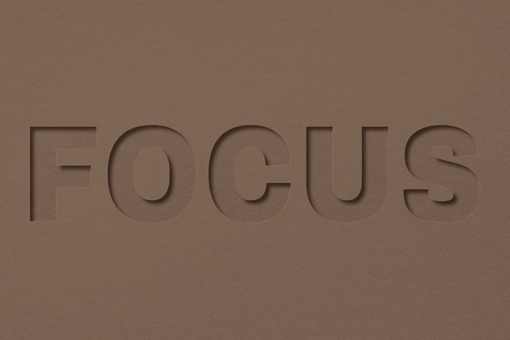 Focus text cut-out font typography