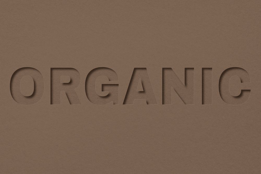Organic text cut-out font typography