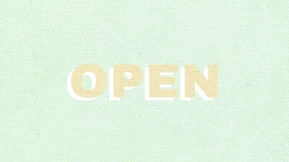 Open text pastel shadow font