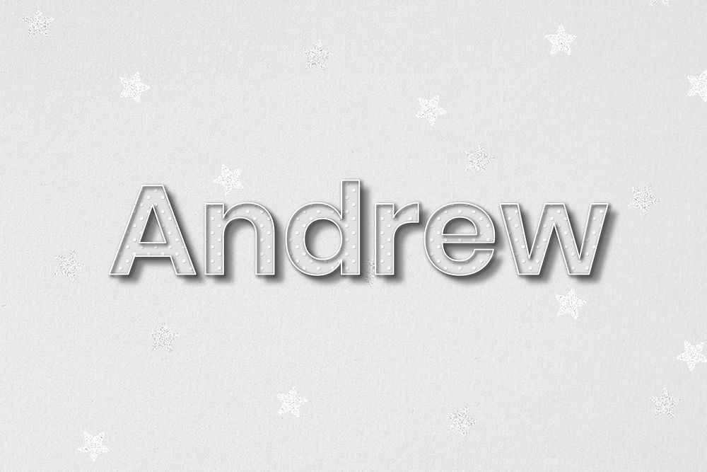 Andrew male name lettering typography