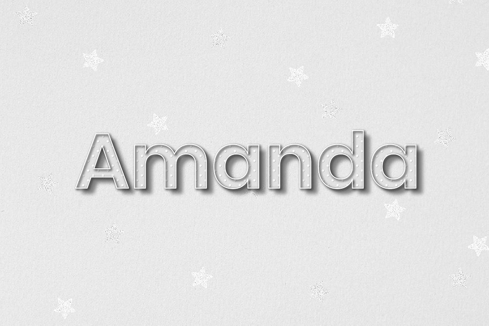 Amanda lettering female name typography