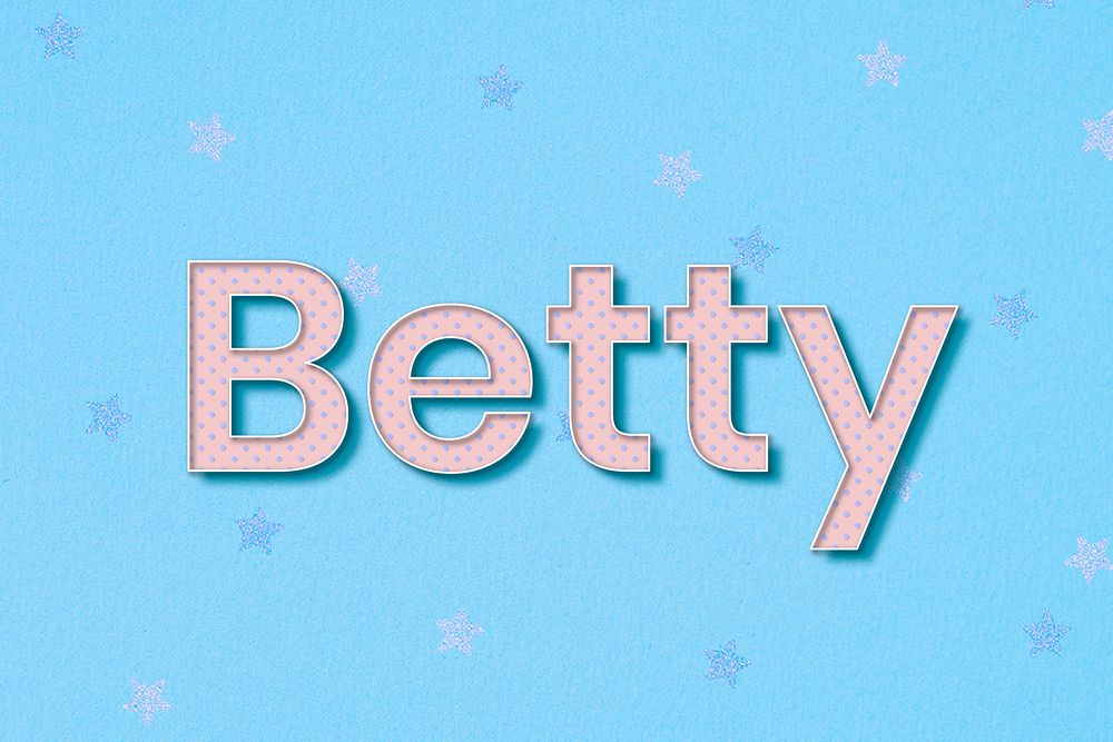 Betty female name typography text