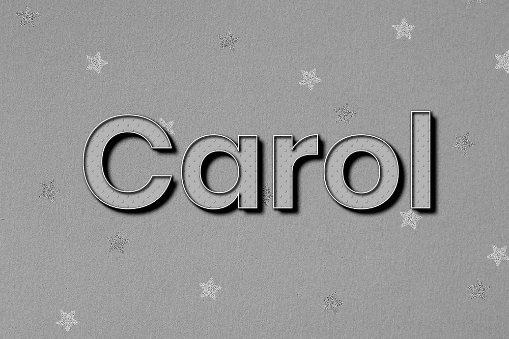 Carol name polka dot lettering font typography