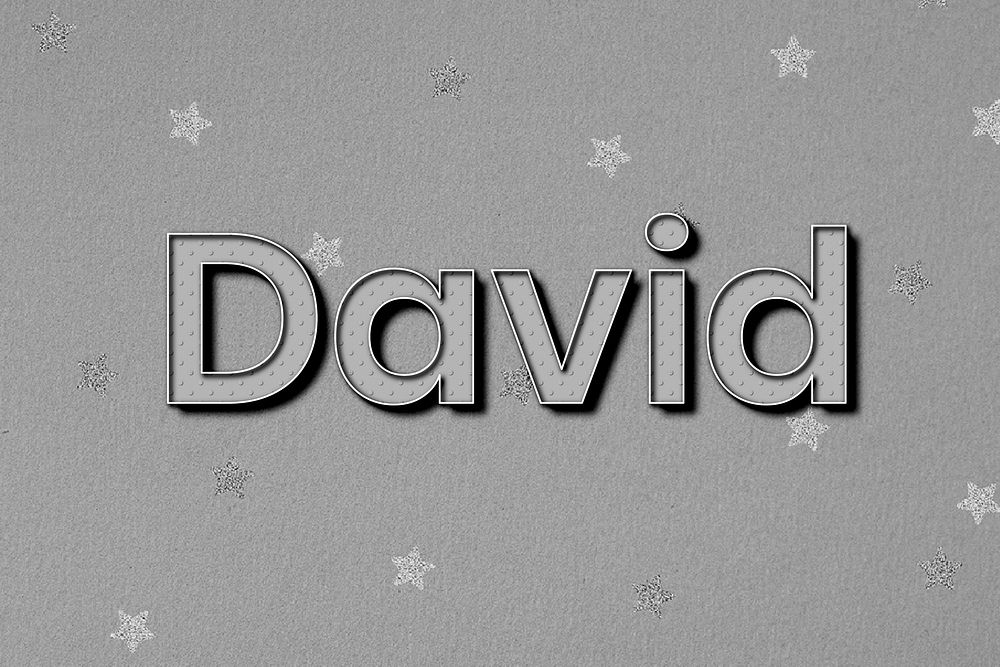 David name polka dot lettering font typography