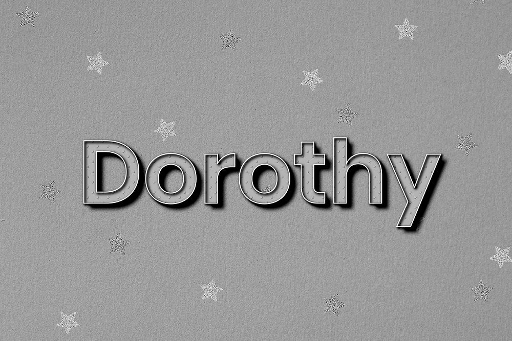 Dorothy name polka dot lettering font typography