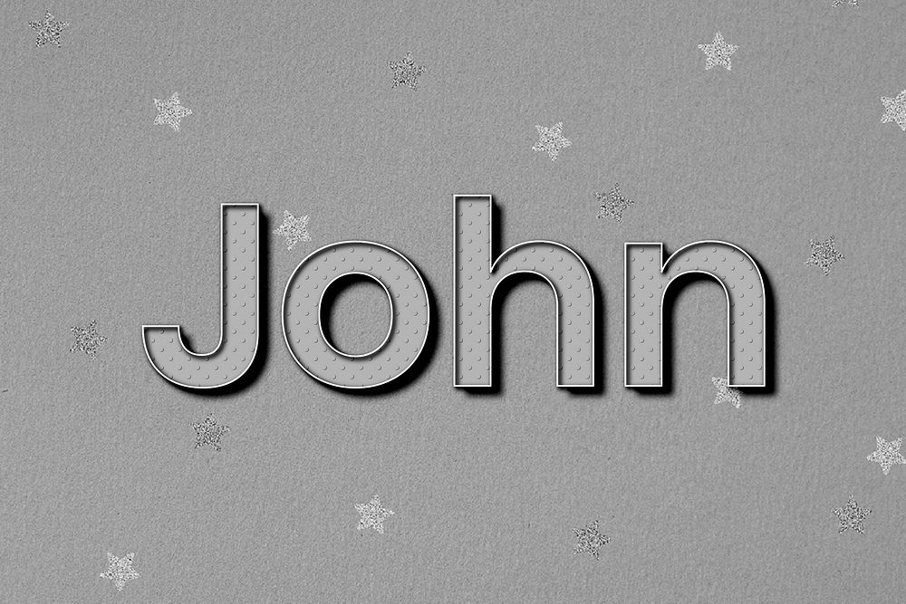 John name polka dot lettering font typography