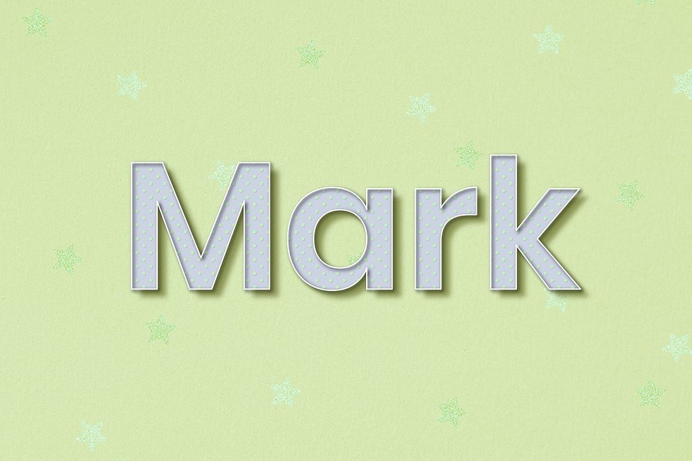 Polka dot Mark name typography