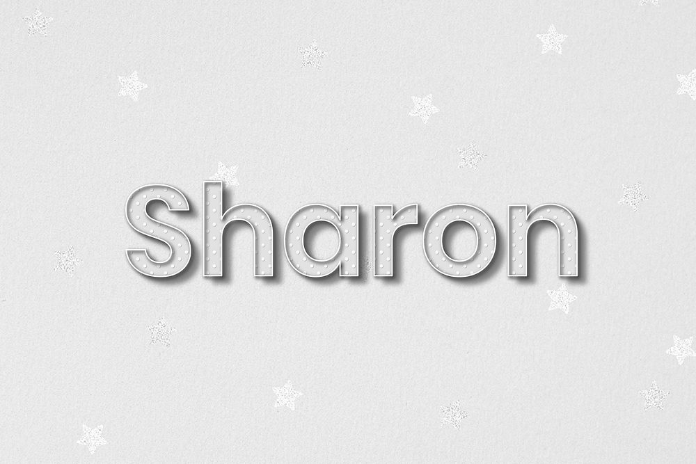 Sharon female name lettering typography