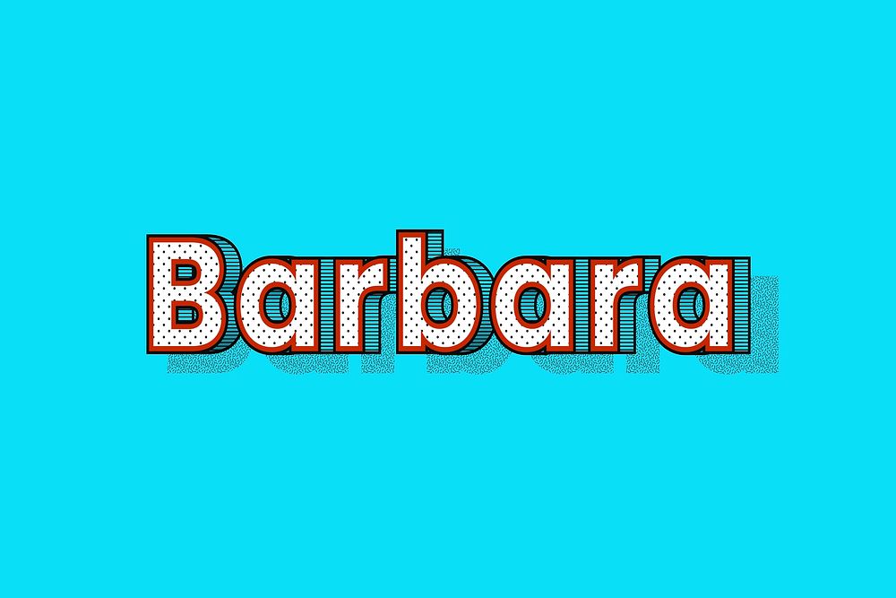 Female name Barbara typography text