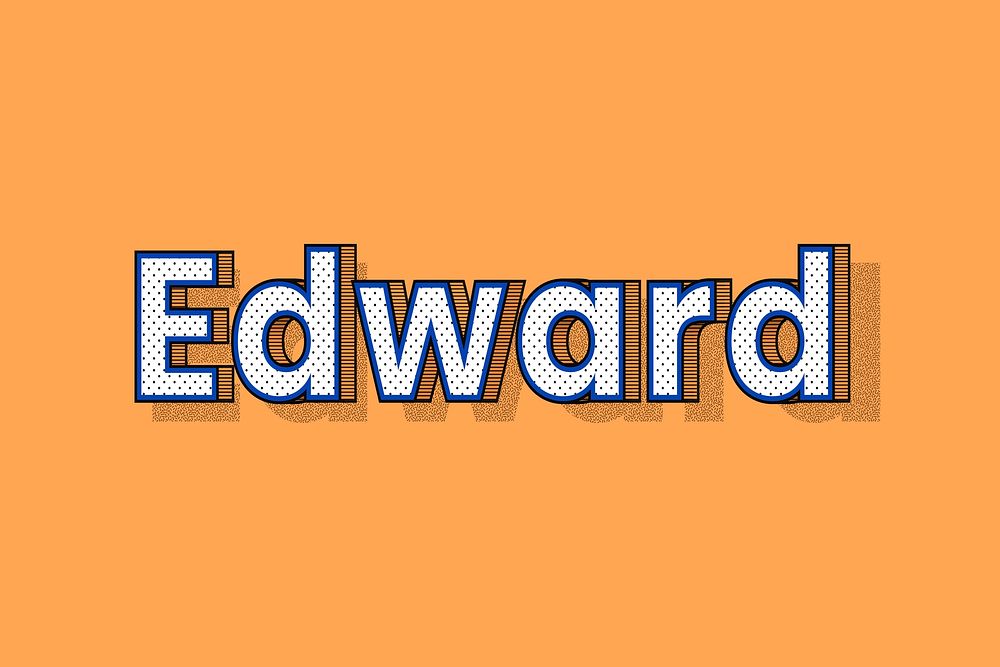 Dotted Edward male name retro