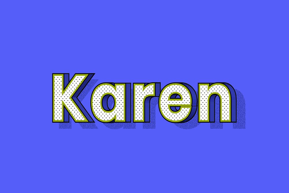 Dotted Karen female name retro