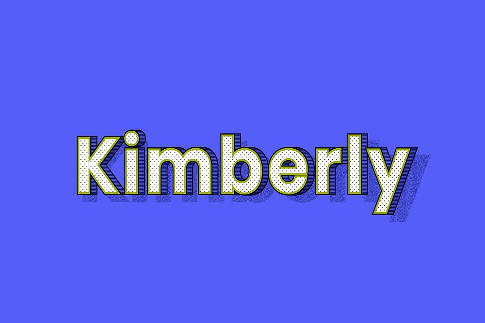 Dotted Kimberly female name retro
