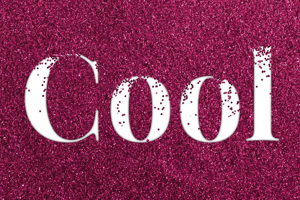 Ruby glitter cool lettering typography festive effect