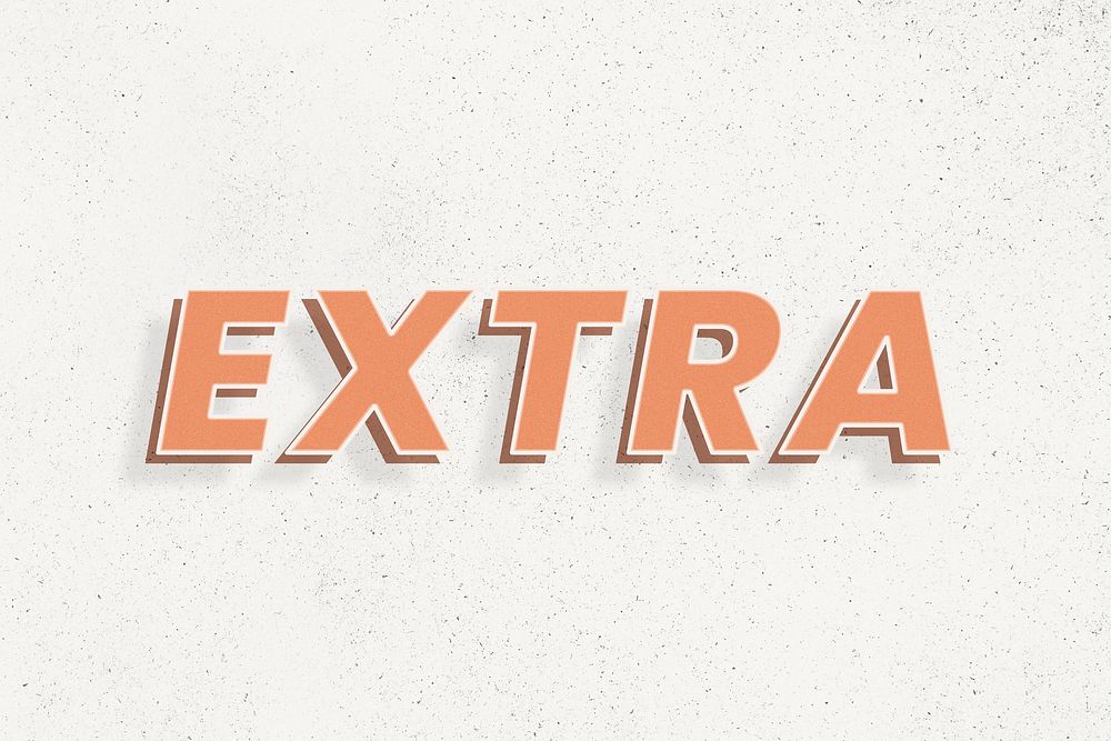 Extra lettering retro bold typography