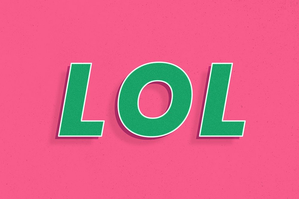 Bold italic LOL word retro lettering