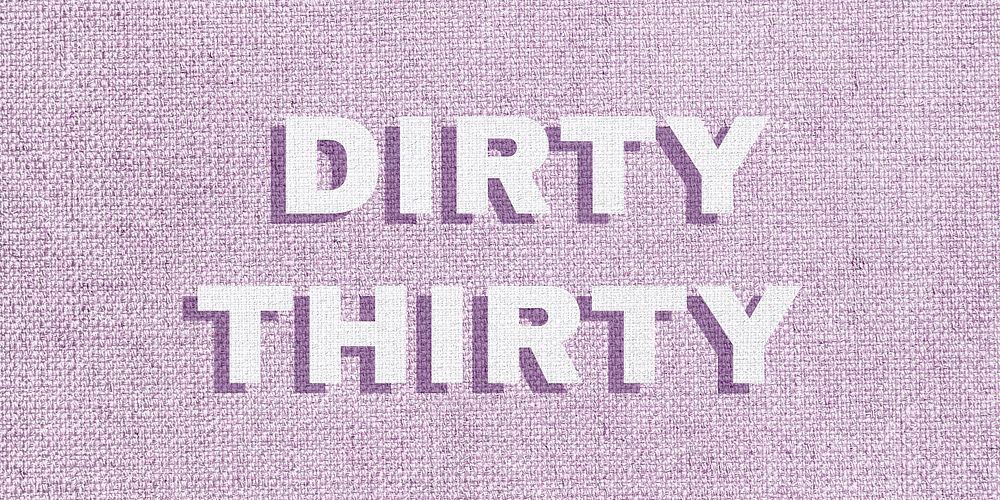 Dirty thirty lettering pastel textured font typography
