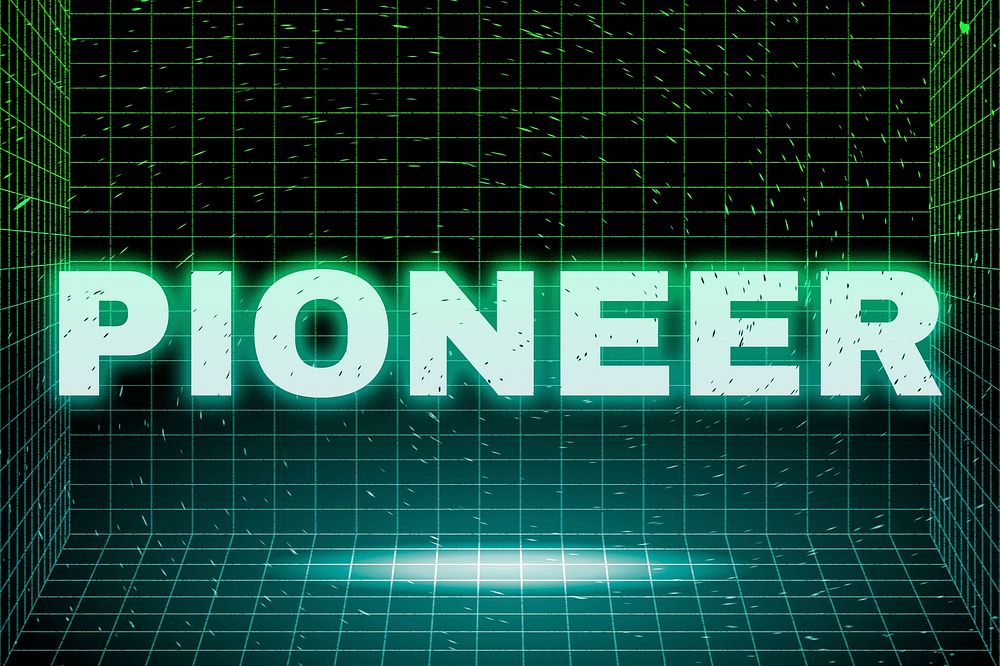 Synthwave futuristic pioneer bold font