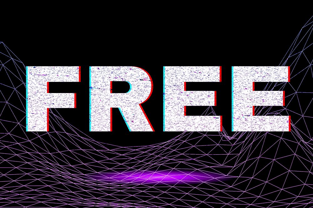 Dark neon grid free futuristic bold font