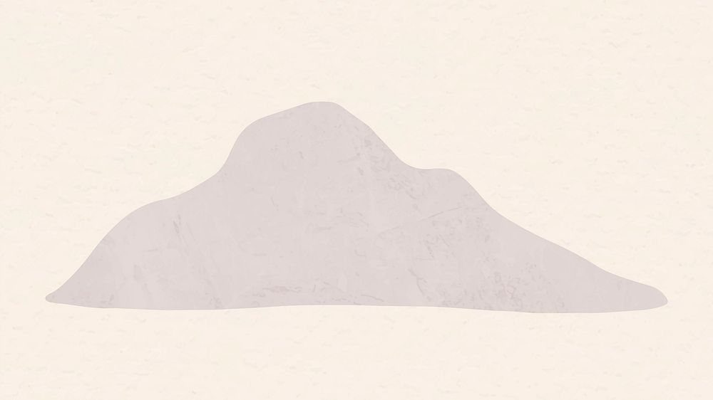 Gray mountain in memphis style illustration