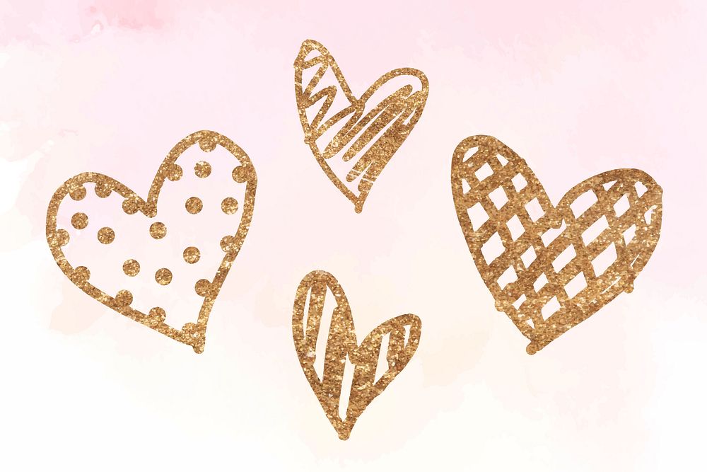 Gold heart collection valentine's day edition