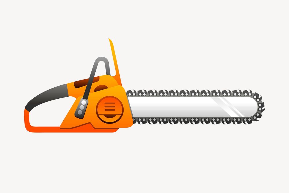 Chainsaw collage element vector. Free public domain CC0 image.