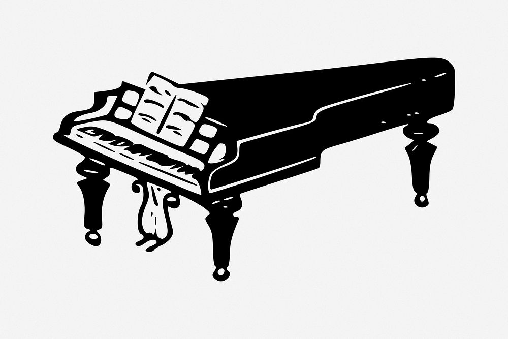 Piano illustration. Free public domain | Free Photo - rawpixel