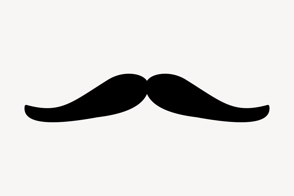 Mustache clipart, illustration. Free public domain CC0 image.