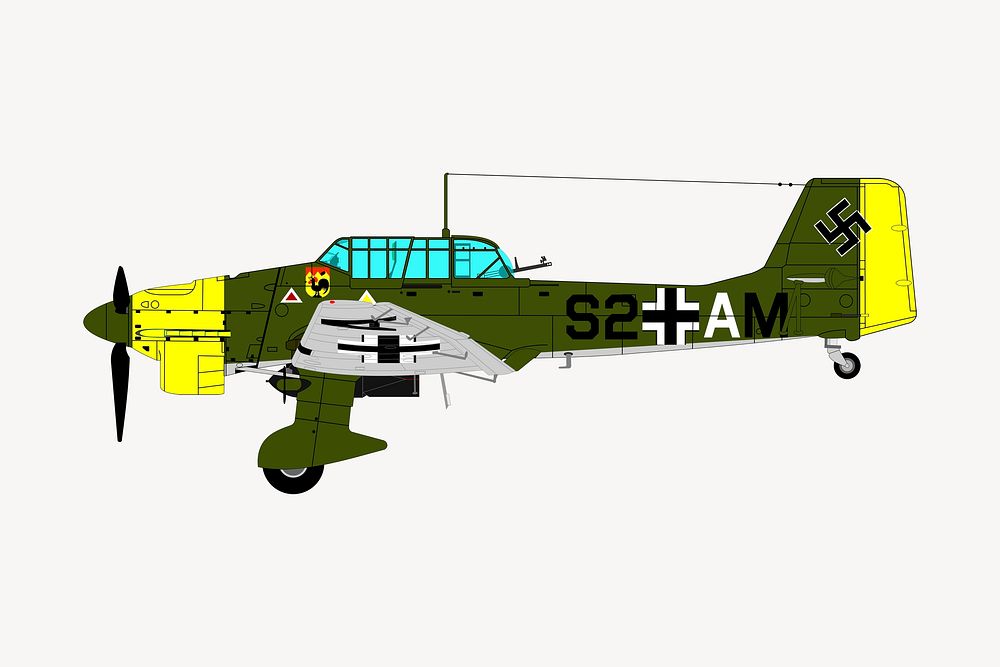 Military aircraft clipart, illustration psd. Free public domain CC0 image.