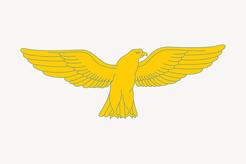 Golden goshawk clipart, illustration. Free public domain CC0 image.