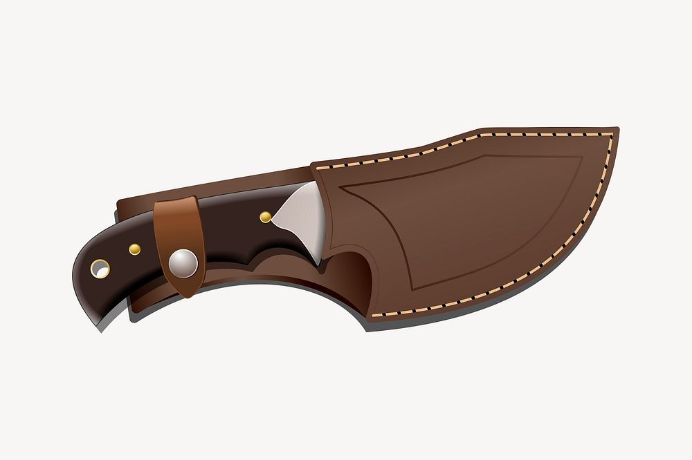 Hunting knife clipart, illustration. Free public domain CC0 image.