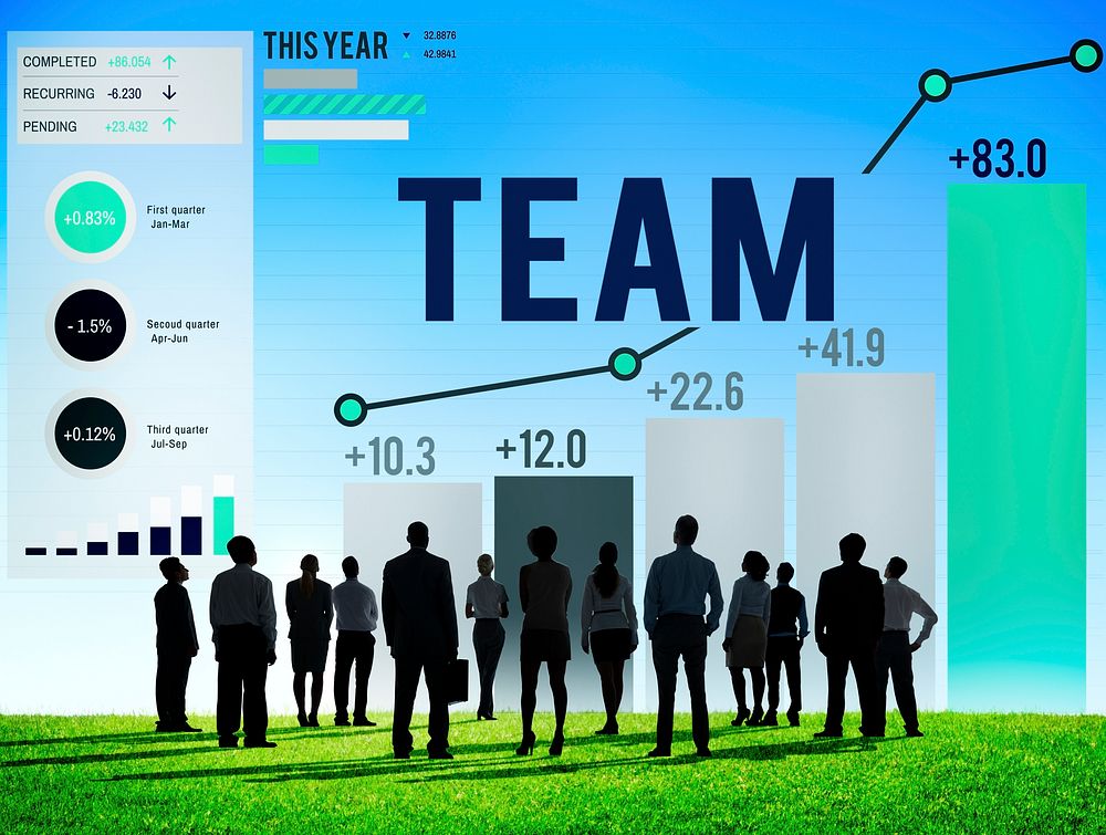 Team Teamwork Corporate Data Analysis Concept