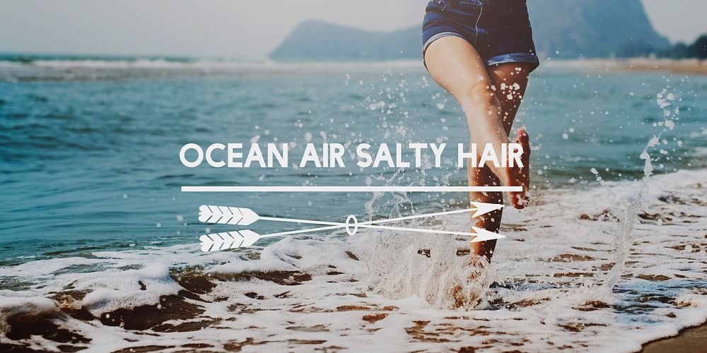Ocean Air Salty Hair Coast Waterfront Sand Shore Concept