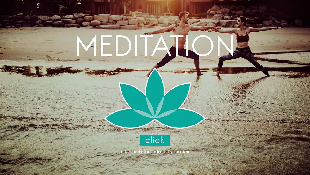 Meditation Healthcare Lotus Flower Graphic Concept