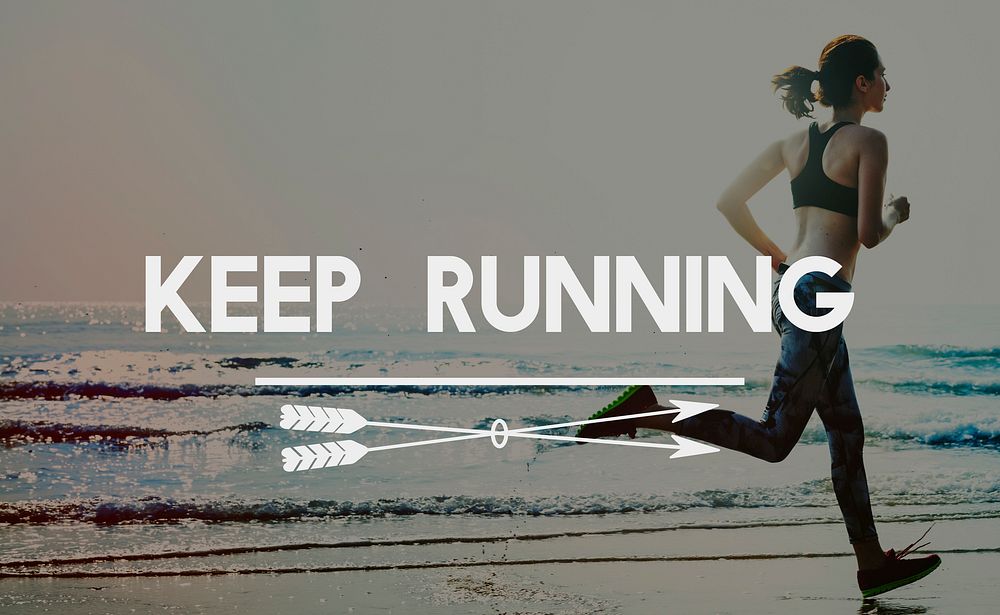 Keep Running Jogging Sprint Activity Concept