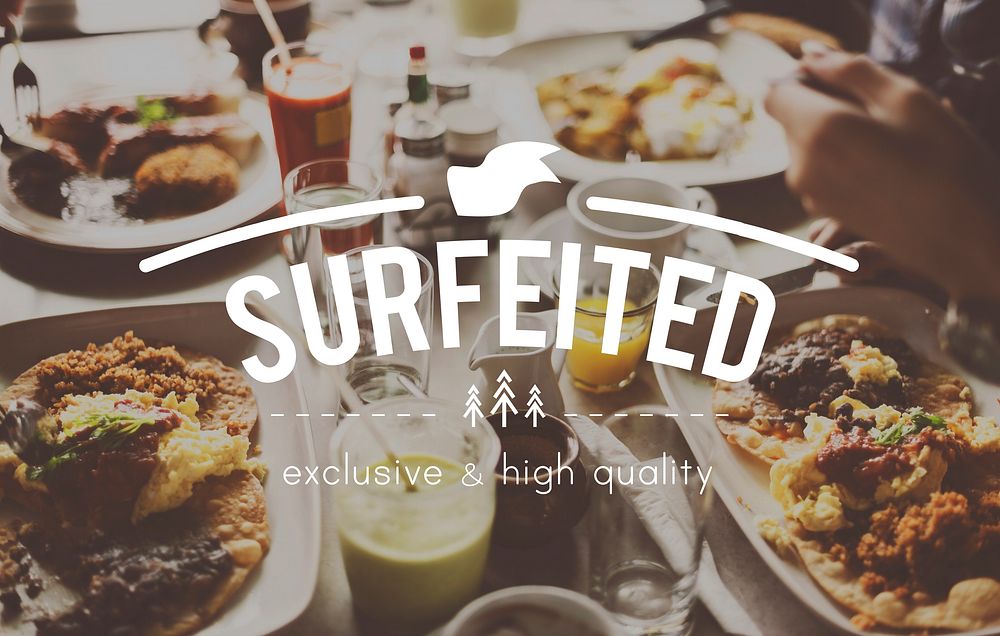 Surfeited Throwing Trash Waste Food Leftovers Concept