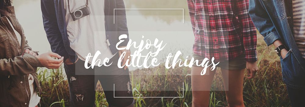 Enjoy Little Things Happiness Live Life Pleassure Concept