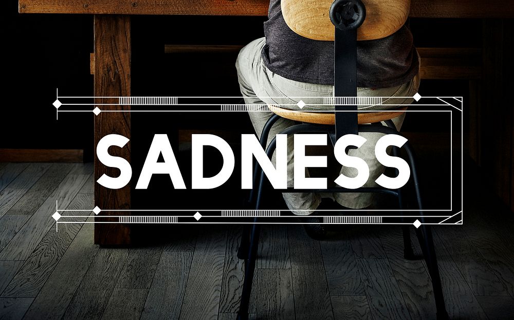 Sadness Work Space Word Concept