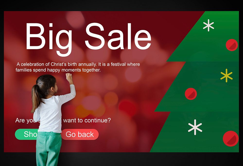 Merry Christmas Big Sale Concept