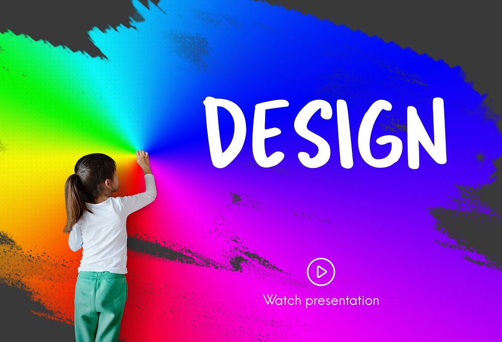 Design rainbow Paint Strokes Concept