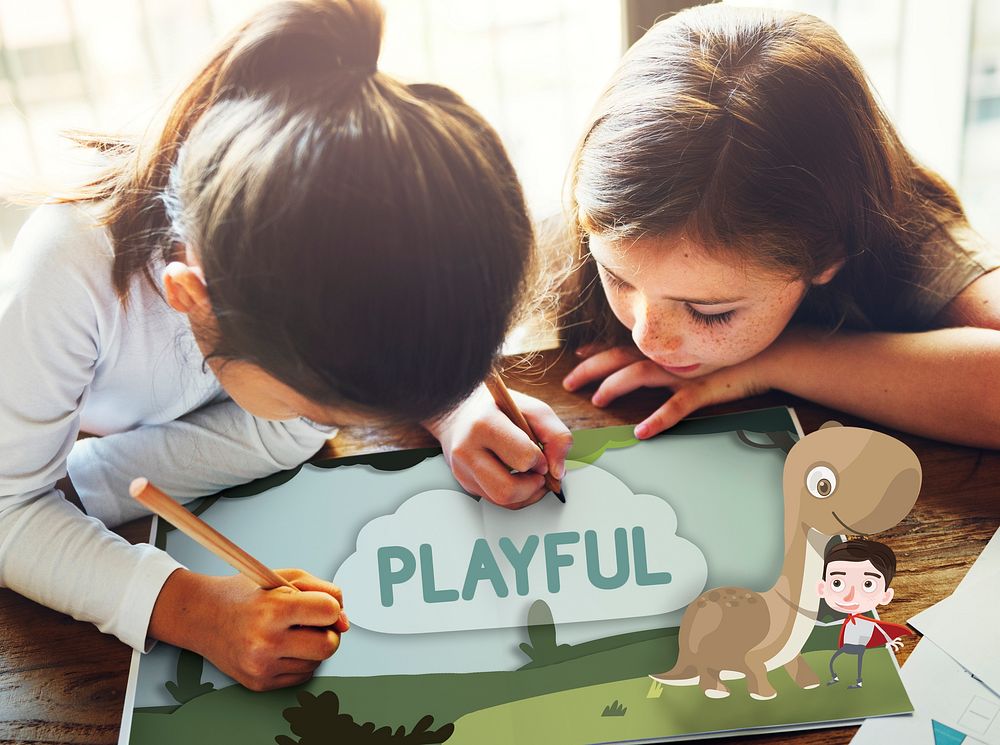 Kids Playful Young Childhood Enjoyment Concept