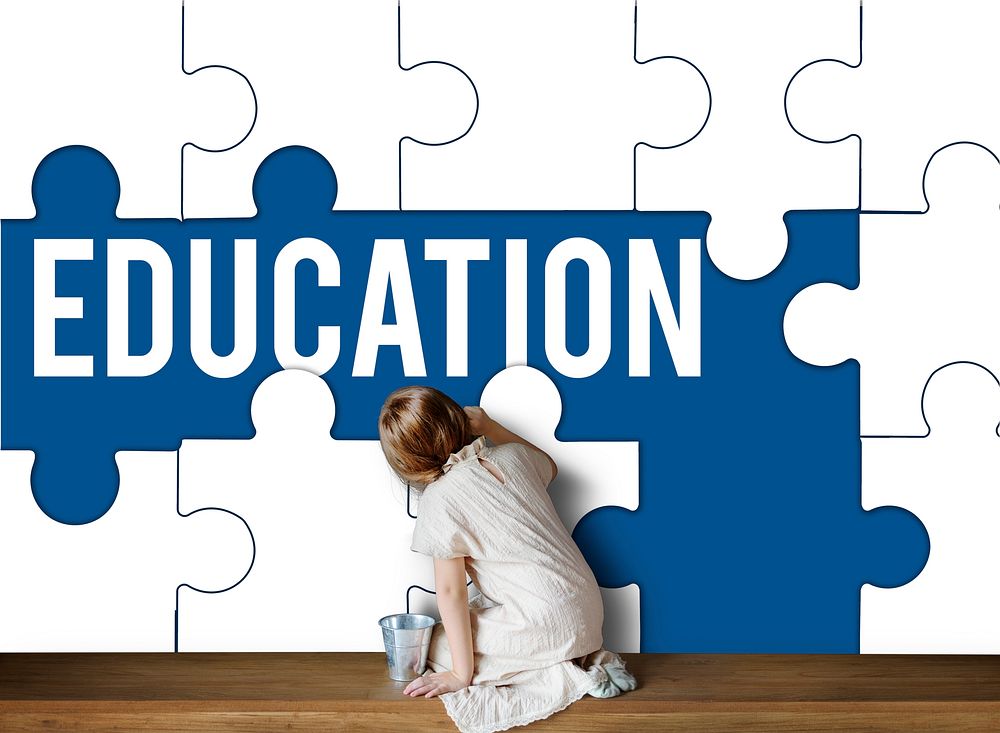 Education Learning Puzzle Pieces Graphic