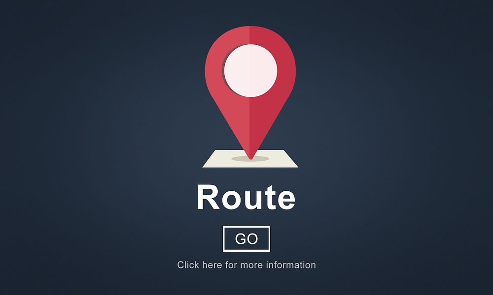 Route Direction Position Map Concept
