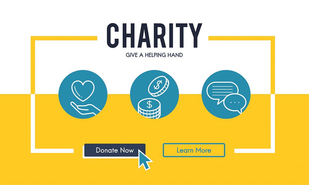 Charity Donation Icons Graphic Concept