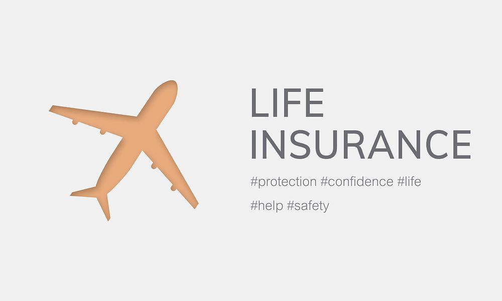 Illustration of aviation life insurance traveling trip