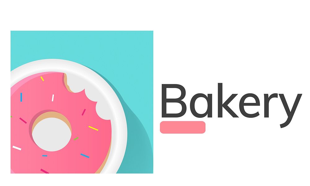 Illustration of sweet dessert donut pastry commercial