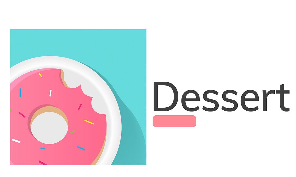 Illustration of sweet dessert donut pastry commercial