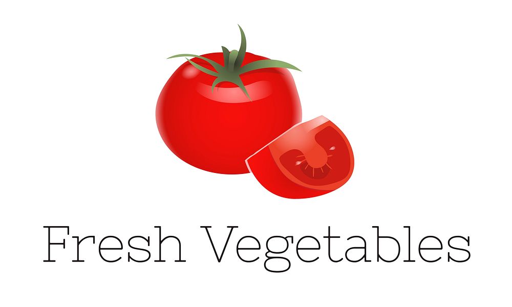 Organic Fresh Tomato Farm Product Vegetable Graphic